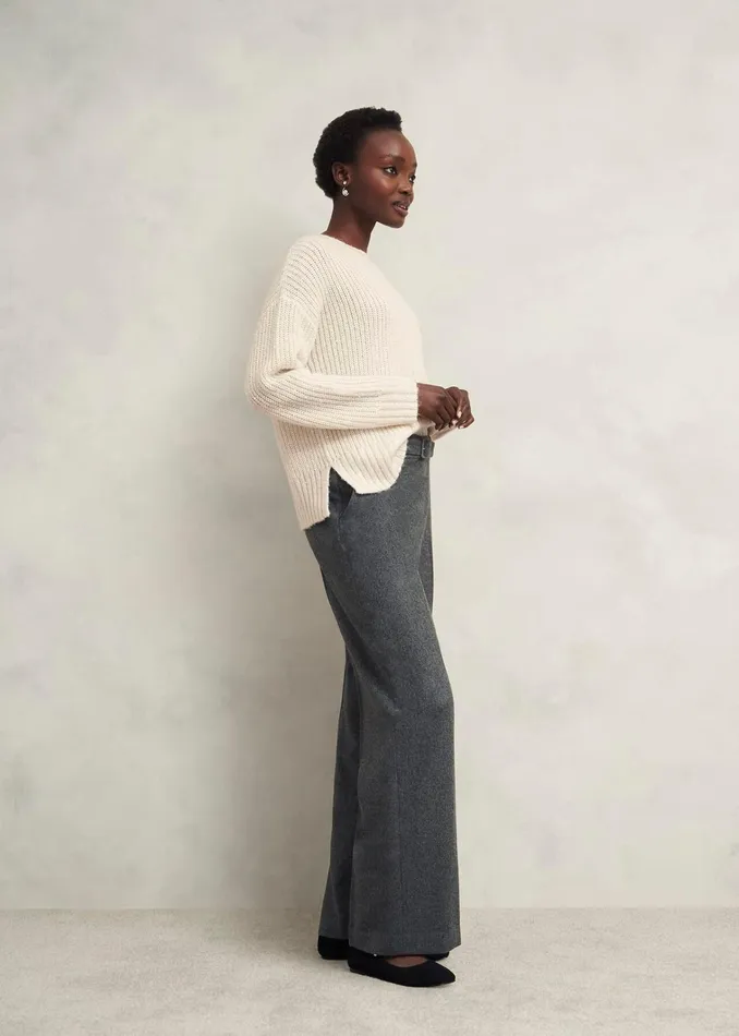 Women Marsha Sequin Jumper With Alpaca Ivory Hobbs Jumpers and Cardigans