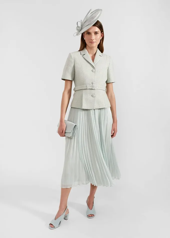 Women Marta Tweed Jacket Sage Green Hobbs Coats and Jackets