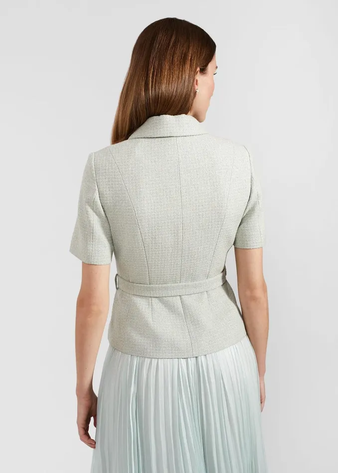 Women Marta Tweed Jacket Sage Green Hobbs Coats and Jackets