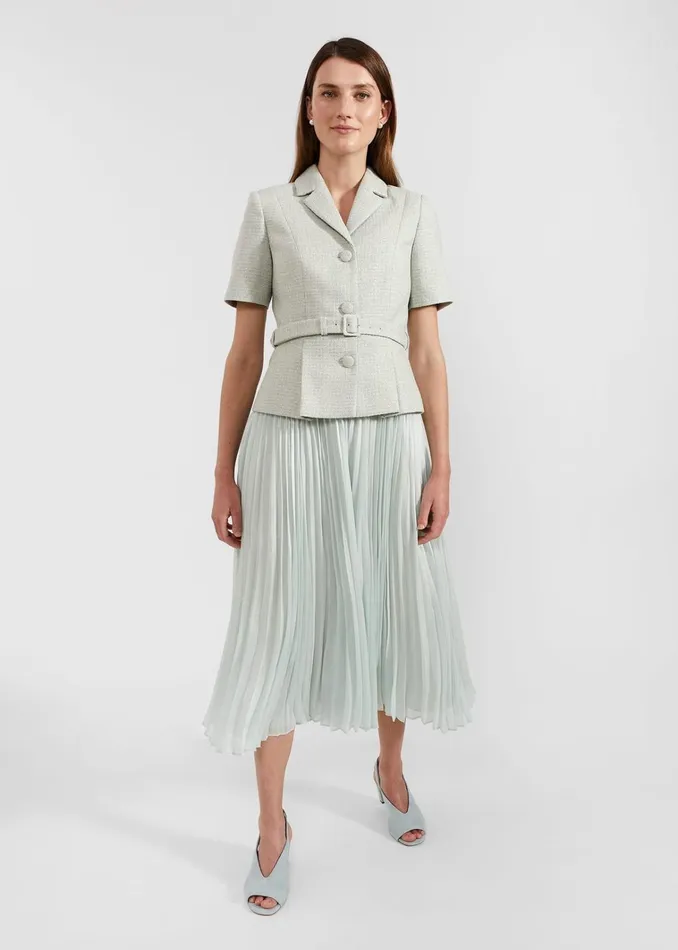 Women Marta Tweed Jacket Sage Green Hobbs Coats and Jackets