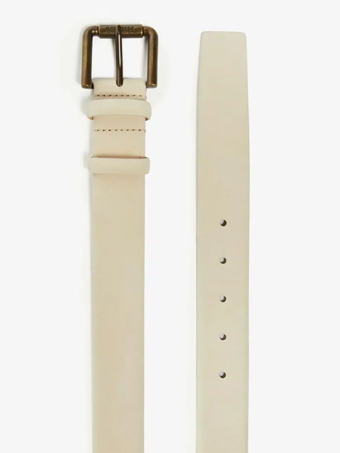 Women Max Mara Belts Nubuck Belt Ivory