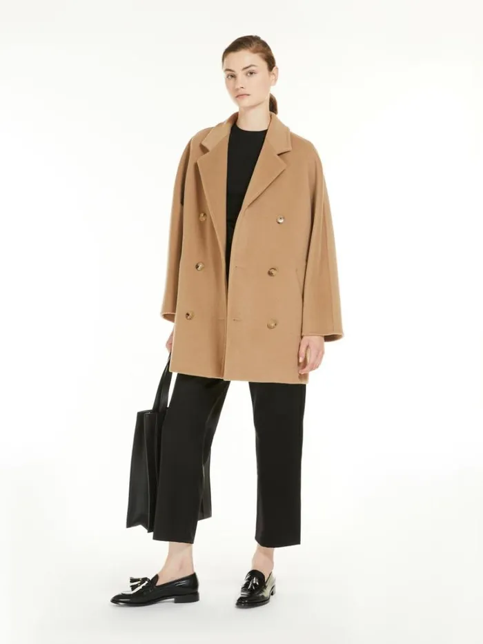 Women Max Mara Coats 101801 Short Icon Coat Camel