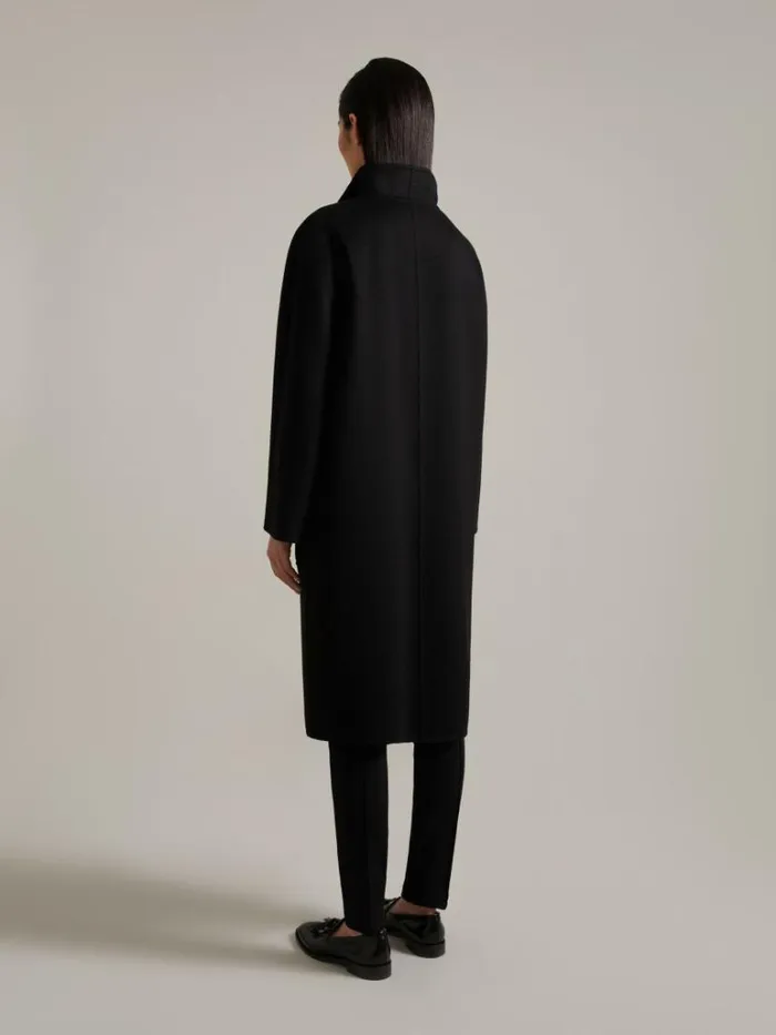 Women Max Mara Coats Cashmere Cardigan Coat Black