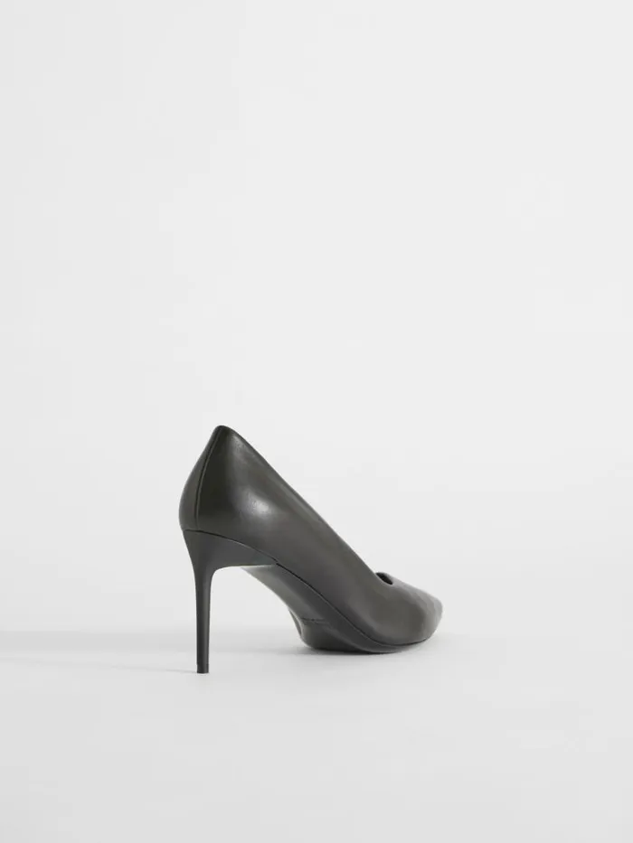 Women Max Mara Dcollet Nappa Leather Court Shoes Black