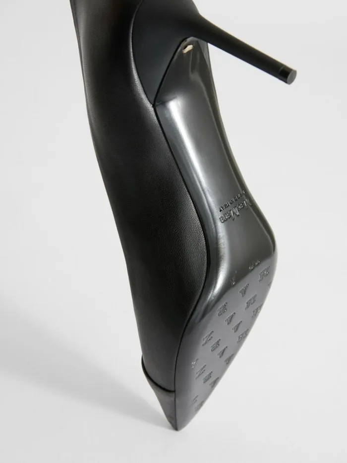Women Max Mara Dcollet Nappa Leather Court Shoes Black