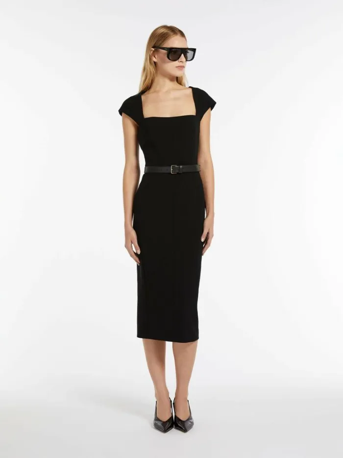 Women Max Mara Dresses Bodycon Cady Dress Black