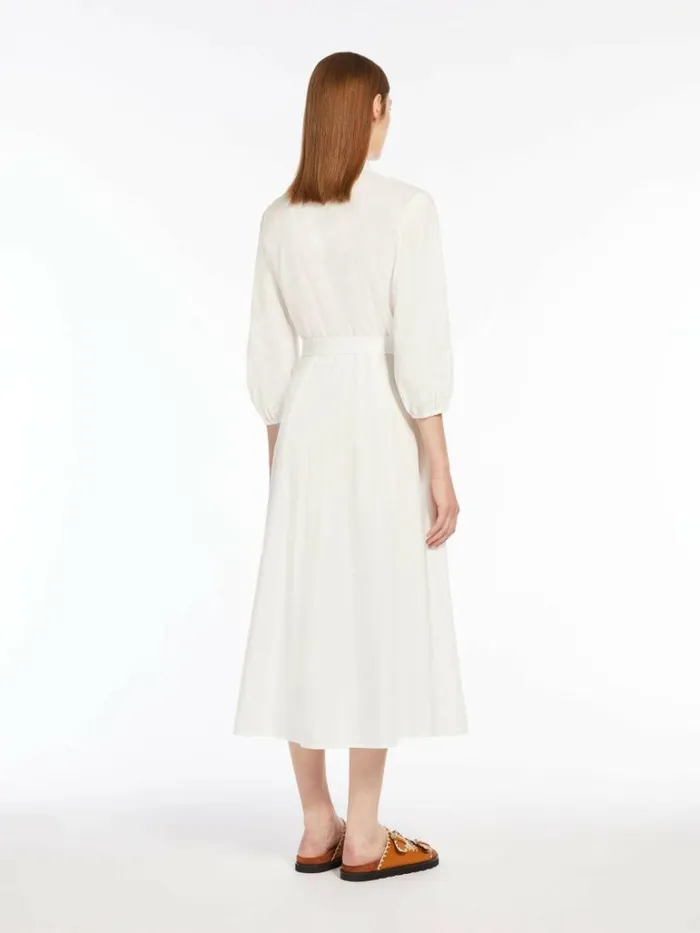 Women Max Mara Dresses Cotton Poplin Dress White