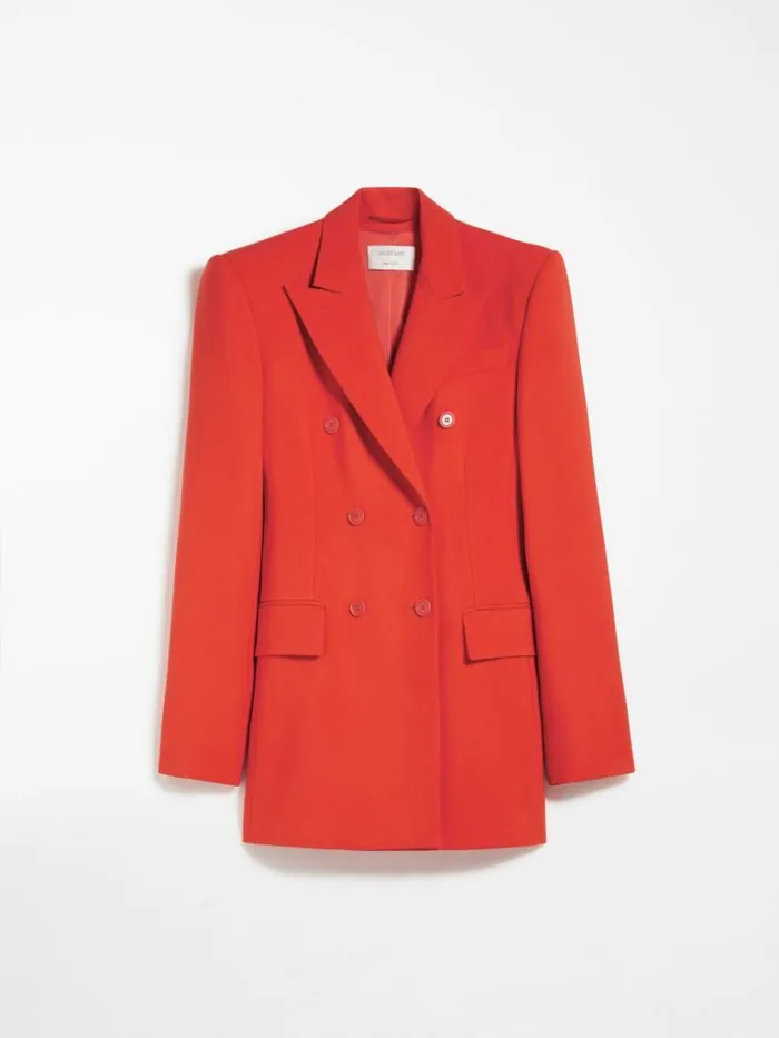 Women Max Mara Jackets And Blazers Doublebreasted Stretch Wool Blazer Coral