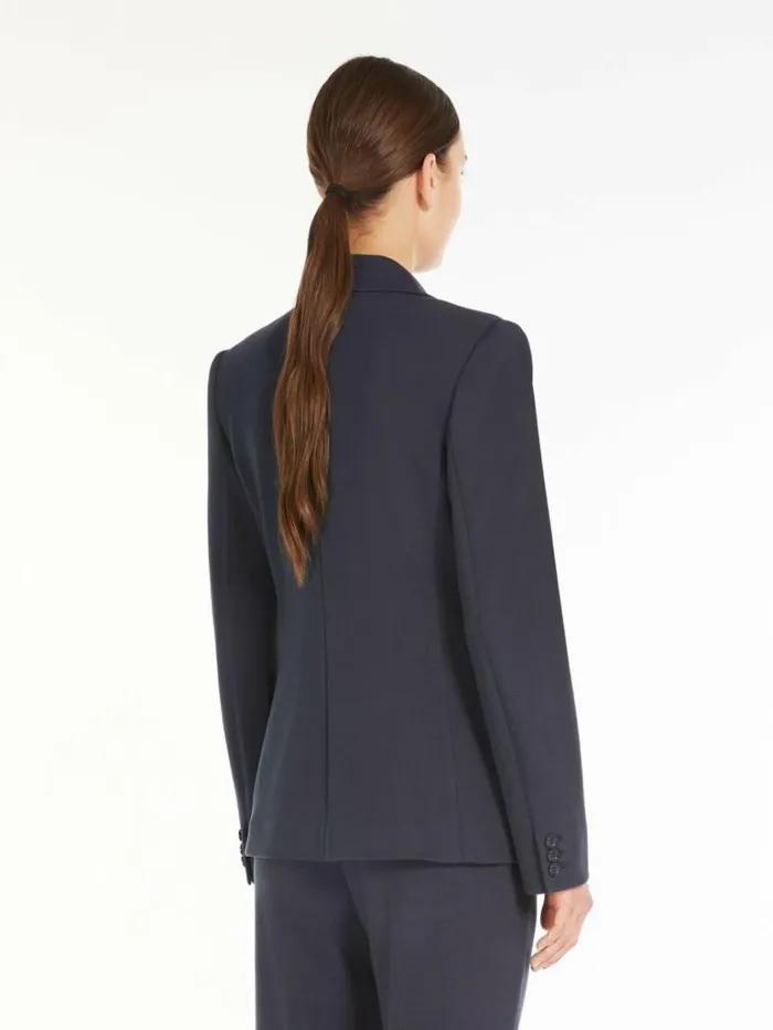 Women Max Mara Jackets And Blazers Piqu Jersey Blazer Navy