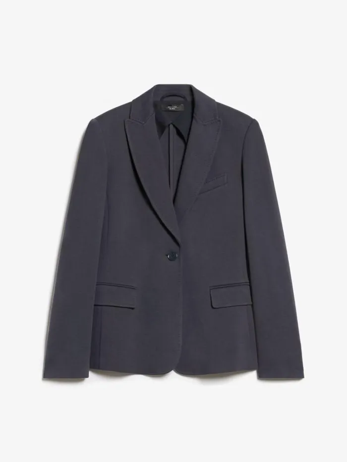 Women Max Mara Jackets And Blazers Piqu Jersey Blazer Navy