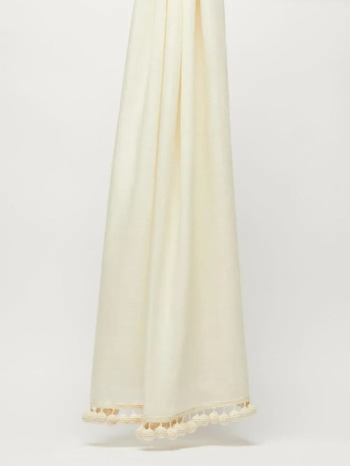 Women Max Mara Scarves And Foulards Jacquard Fabric Stole White