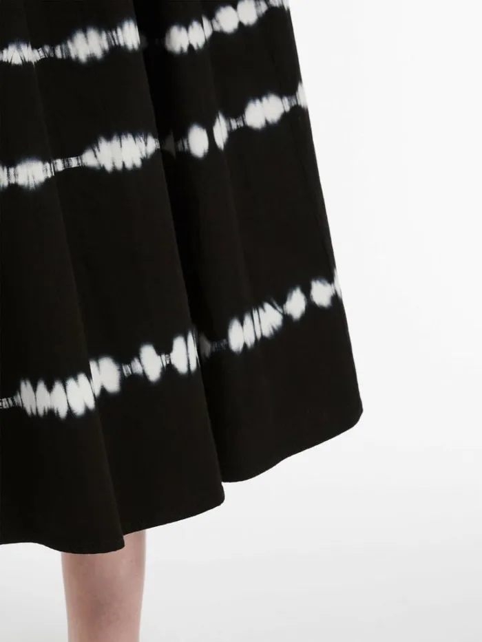 Women Max Mara Skirts Cotton Tiedye Skirt Black