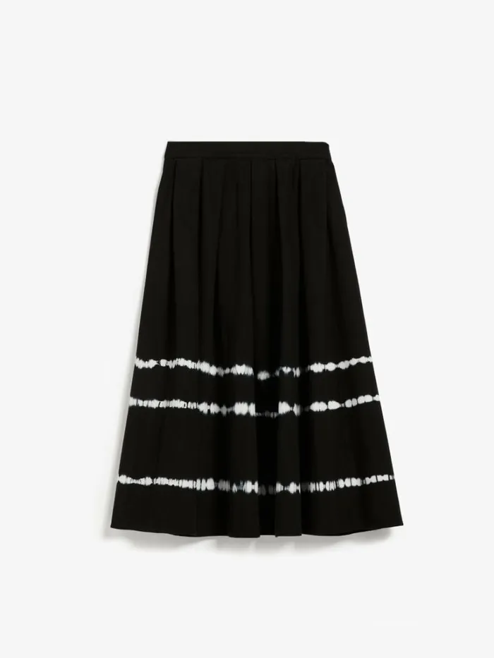 Women Max Mara Skirts Cotton Tiedye Skirt Black