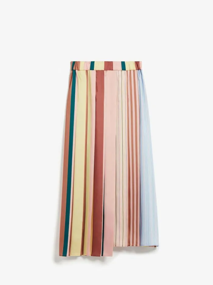 Women Max Mara Skirts Pleated Printed Twill Skirt Avio