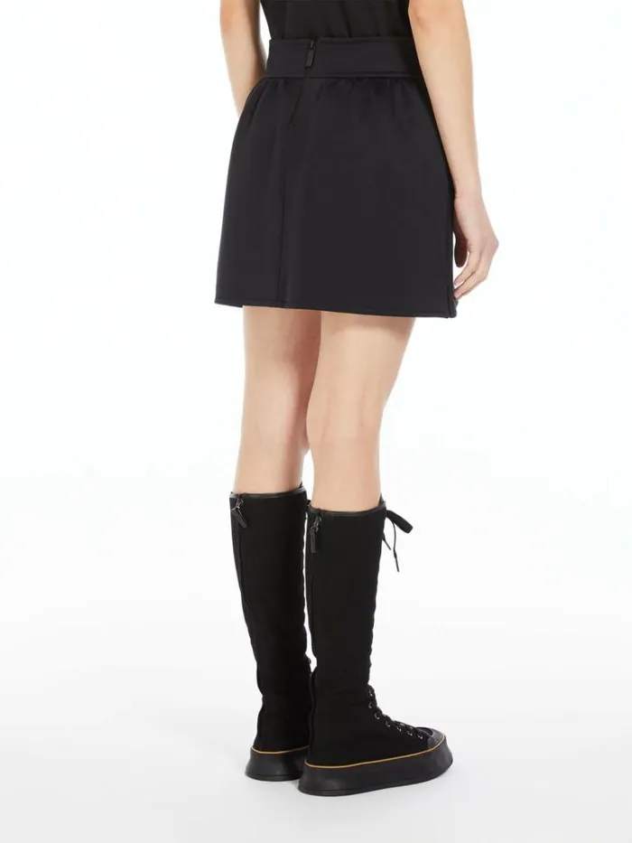 Women Max Mara Skirts Short Skirt In Cotton Scuba Fabric Black