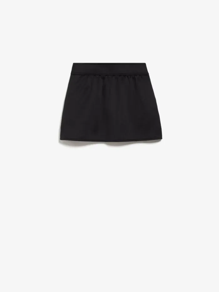 Women Max Mara Skirts Short Skirt In Cotton Scuba Fabric Black