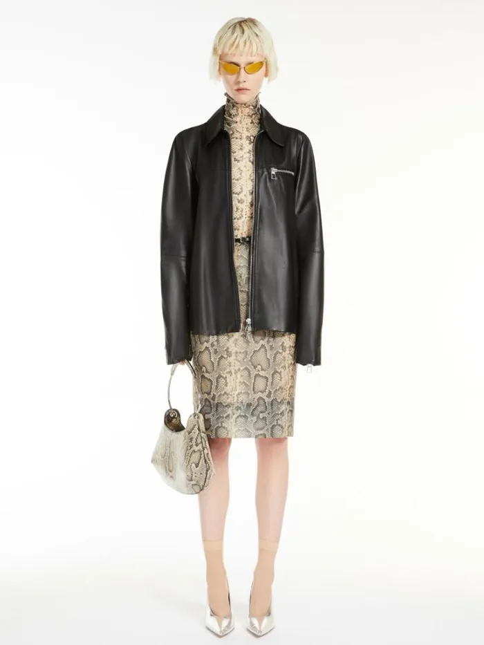 Women Max Mara Skirts Straight Pythonprint Skirt Beige