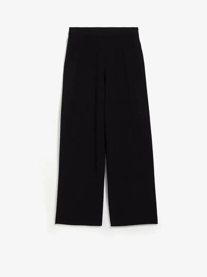 Women Max Mara Suit Cropped Viscose Trousers Navy