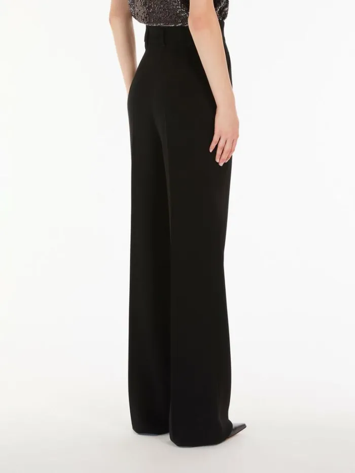 Women Max Mara Suit Flowing Cady Trousers Black
