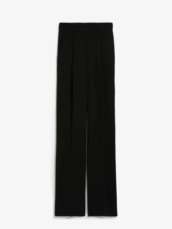 Women Max Mara Suit Flowing Cady Trousers Black