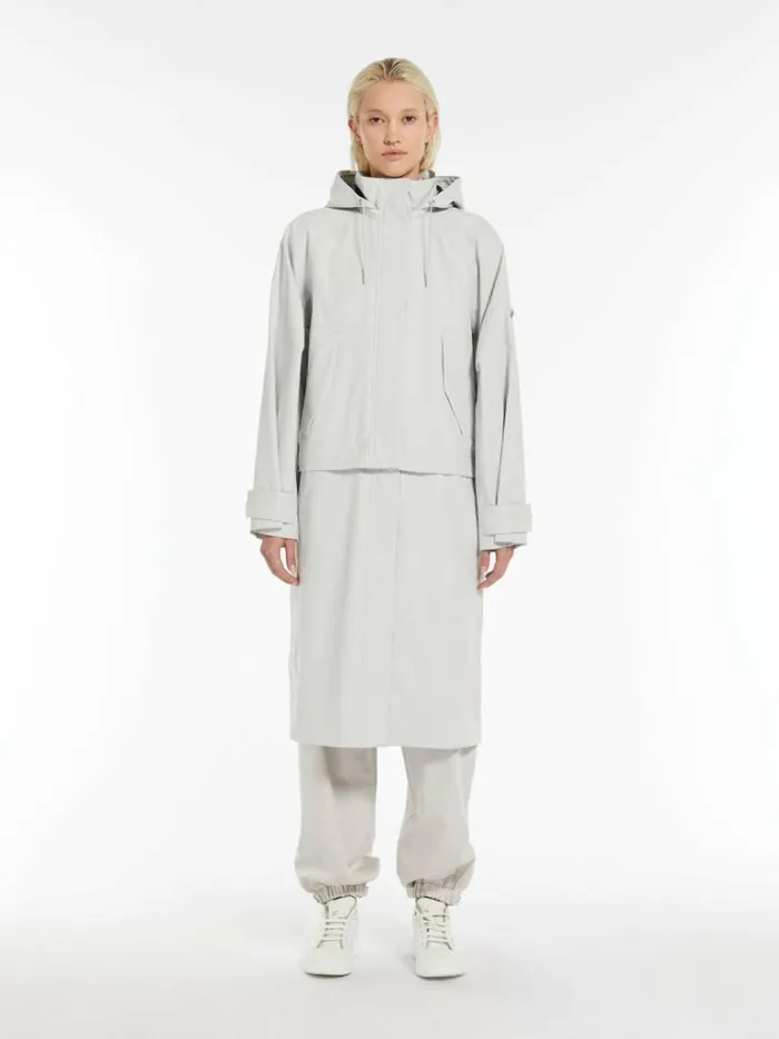 Women Max Mara Trench Modular Technical Fabric Parka Stone