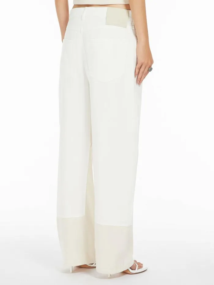 Women Max Mara Trousers And Jeans Fivepocket Baggy Trousers White