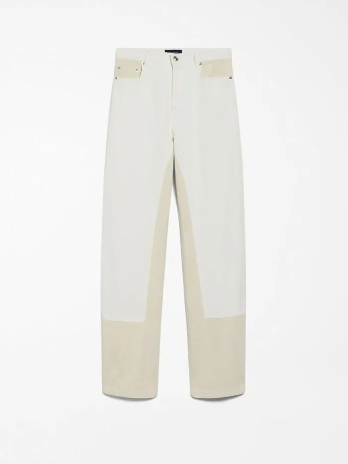 Women Max Mara Trousers And Jeans Fivepocket Baggy Trousers White