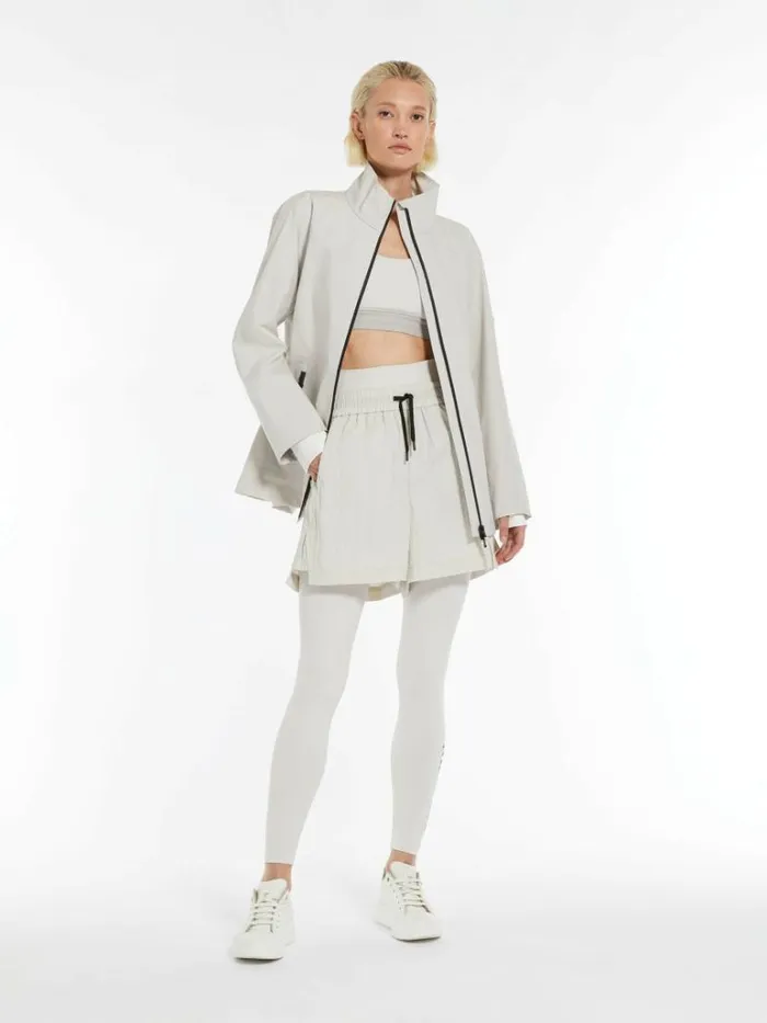 Women Max Mara Trousers And Jeans Technical Canvas Shorts Stone