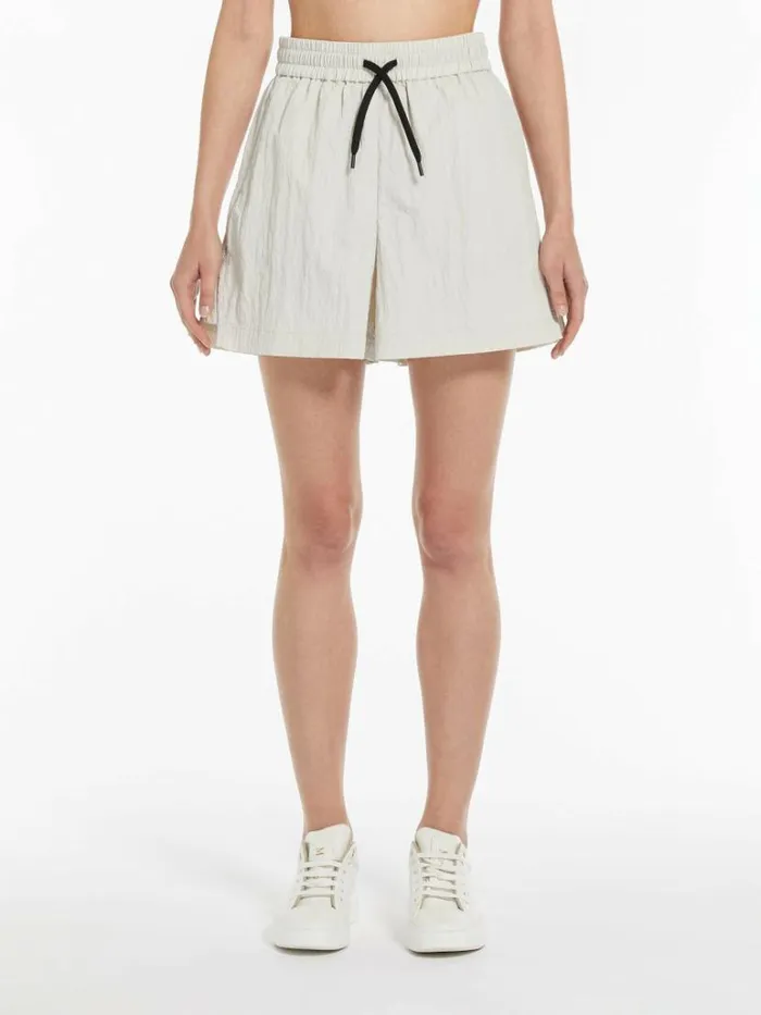 Women Max Mara Trousers And Jeans Technical Canvas Shorts Stone