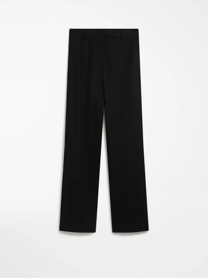 Women Max Mara Trousers And Jeans Waterproof Gabardine Boyfriend Trousers Black
