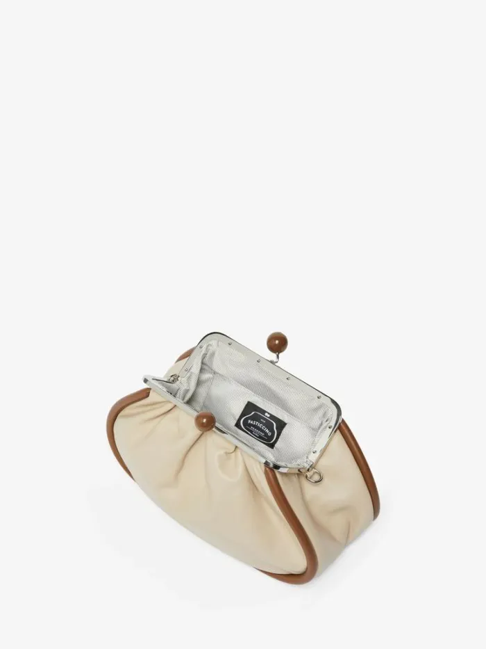 Women Max Mara Weekend Bag Medium Nappa Leather Pasticcino Bag Sand
