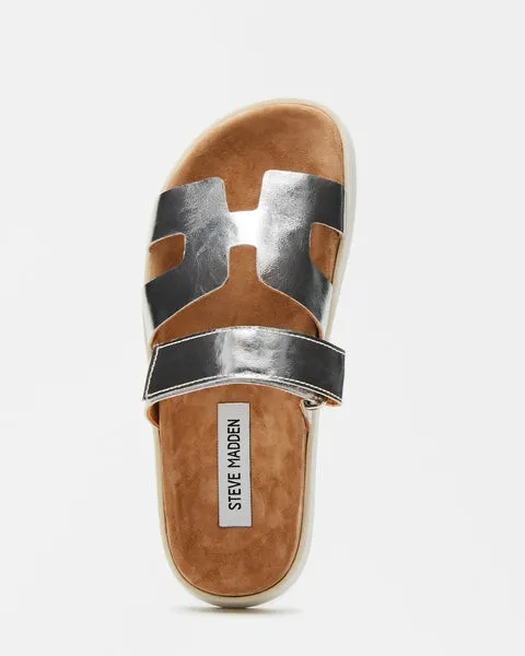 Women MAYVEN SILVER Silver Steve Madden Sandals Women MAYVEN SILVER Silver Steve Madden Sandals