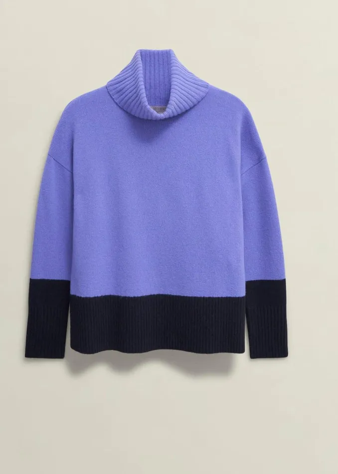 Women Melodie Wool Blend Jumper Blue Hobbs Navy Hobbs Jumpers and Cardigans
