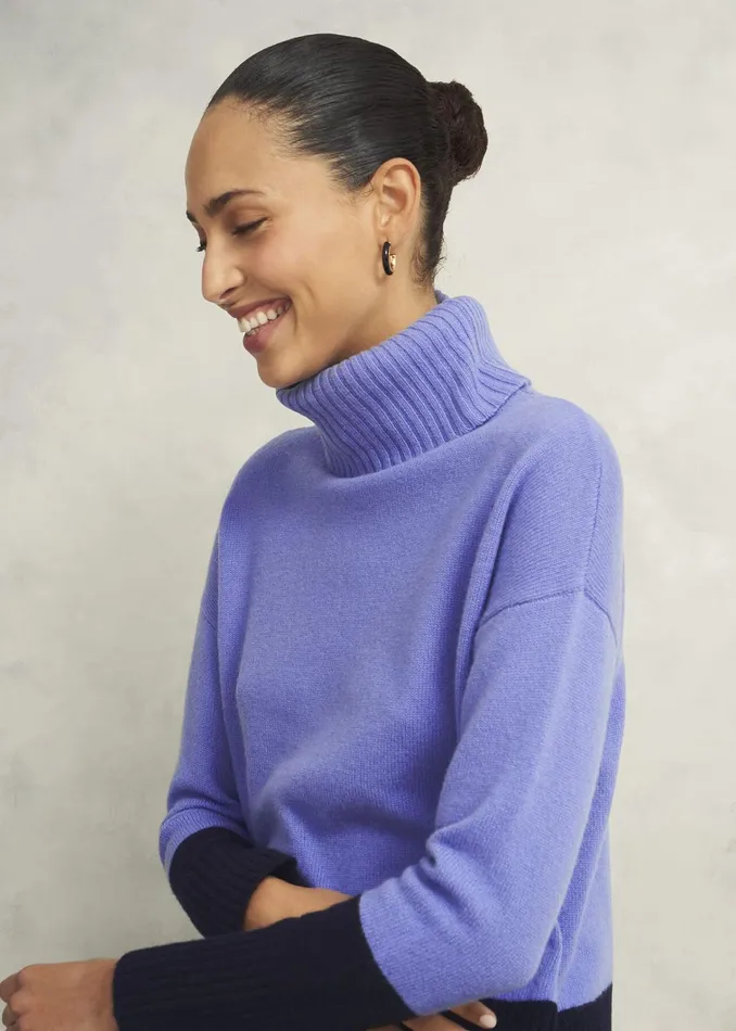 Women Melodie Wool Blend Jumper Blue Hobbs Navy Hobbs Jumpers and Cardigans