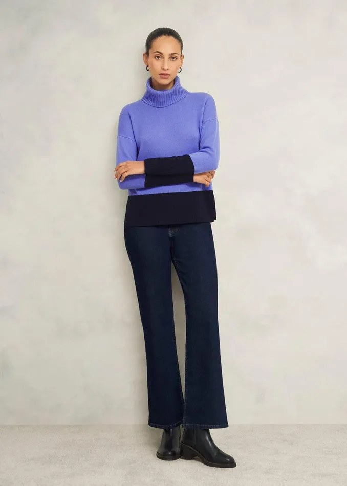 Women Melodie Wool Blend Jumper Blue Hobbs Navy Hobbs Jumpers and Cardigans