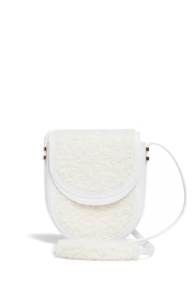WomenMen Crossbody Bags Gabriela Hearst Tina Crossbody Bag In Ivory Nappa Leather With Cashmere Boucle WomenMen Crossbody Bags Gabriela Hearst Tina Crossbody Bag In Ivory Nappa Leather With Cashmere Boucle