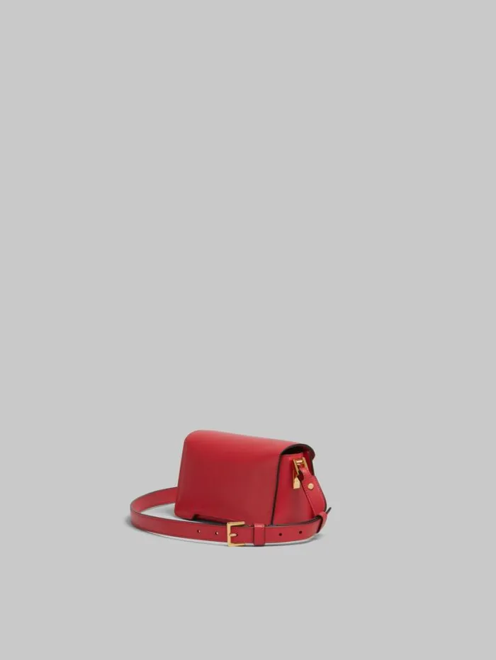 WomenMen Marni Crossbody Bags Red Leather Trunkaroo Mini Shoulder Bag
