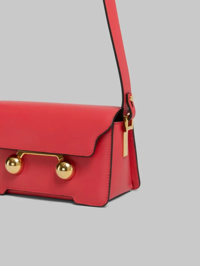 WomenMen Marni Crossbody Bags Red Leather Trunkaroo Mini Shoulder Bag