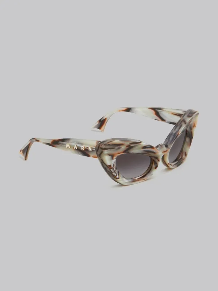 WomenMen Marni Sunglasses Pearlescent Brown Caelicola Sunglasses