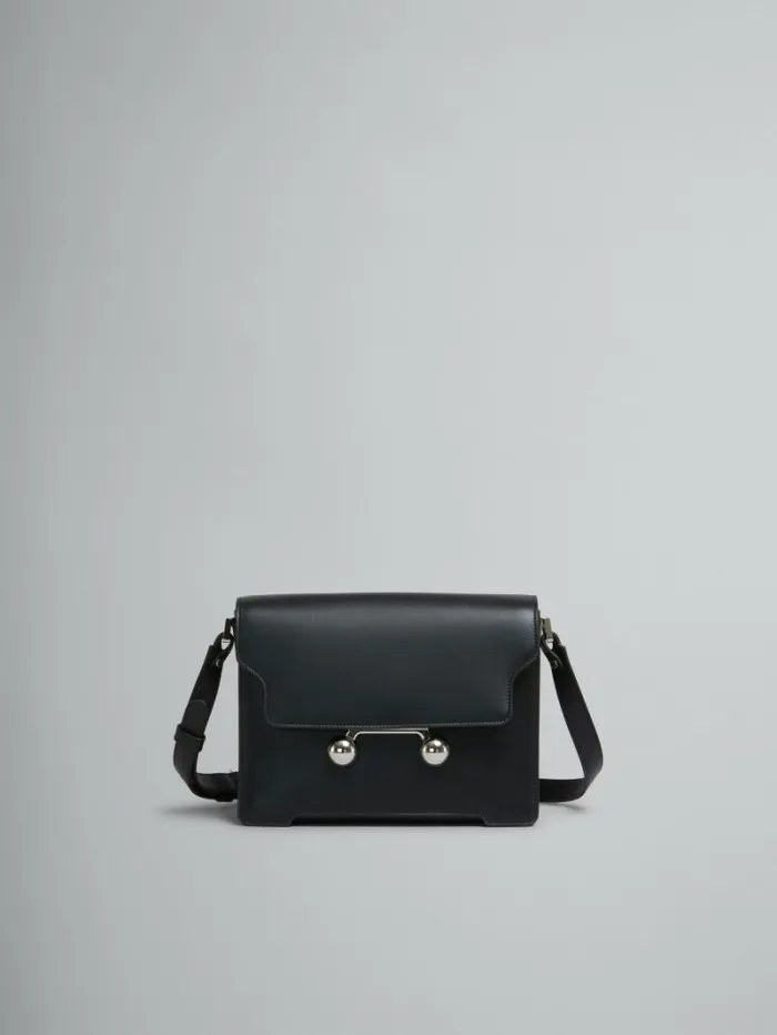 WomenMen Marni Trunkaroo Bag Black Leather Trunkaroo Medium Shoulder Bag