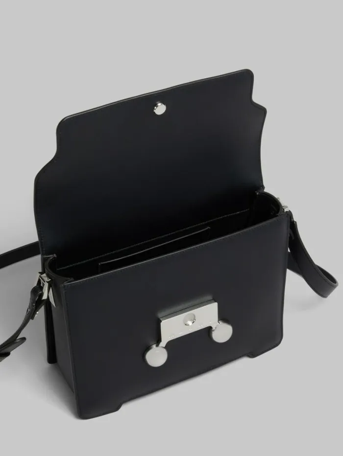 WomenMen Marni Trunkaroo Bag Black Leather Trunkaroo Medium Shoulder Bag