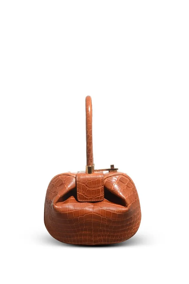 WomenMen Mini Bags Gabriela Hearst Demi Bag In Cognac Crocodile Leather