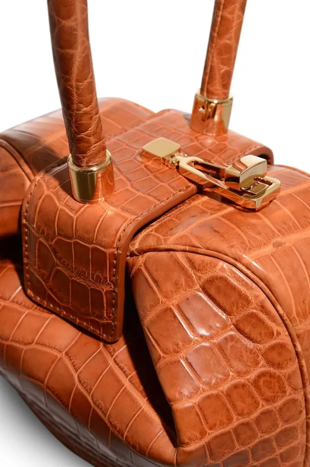 WomenMen Mini Bags Gabriela Hearst Demi Bag In Cognac Crocodile Leather
