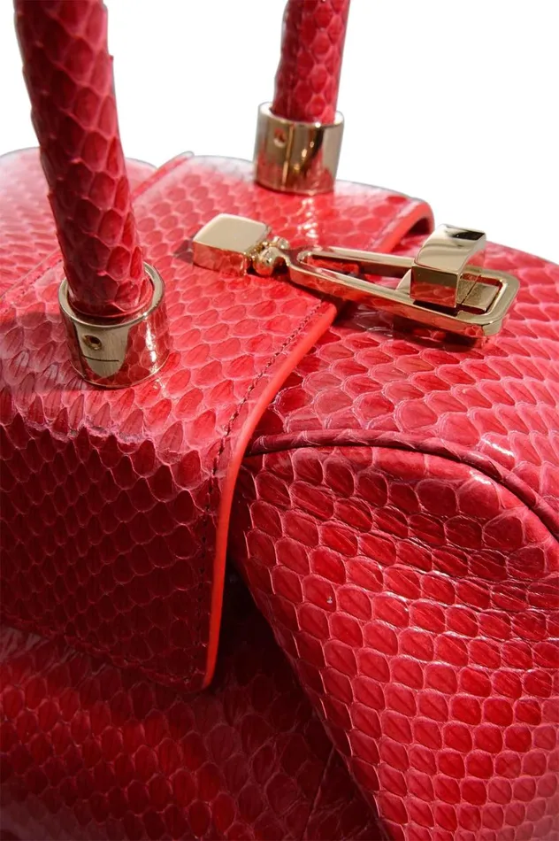 WomenMen Mini Bags Gabriela Hearst Demi Bag In Red Snakeskin