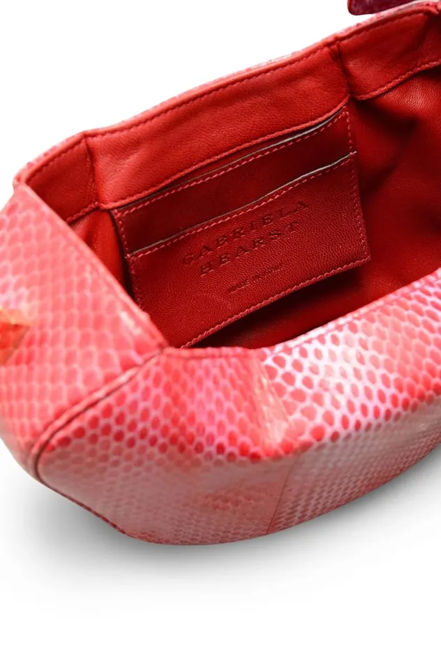WomenMen Mini Bags Gabriela Hearst Demi Bag In Red Snakeskin