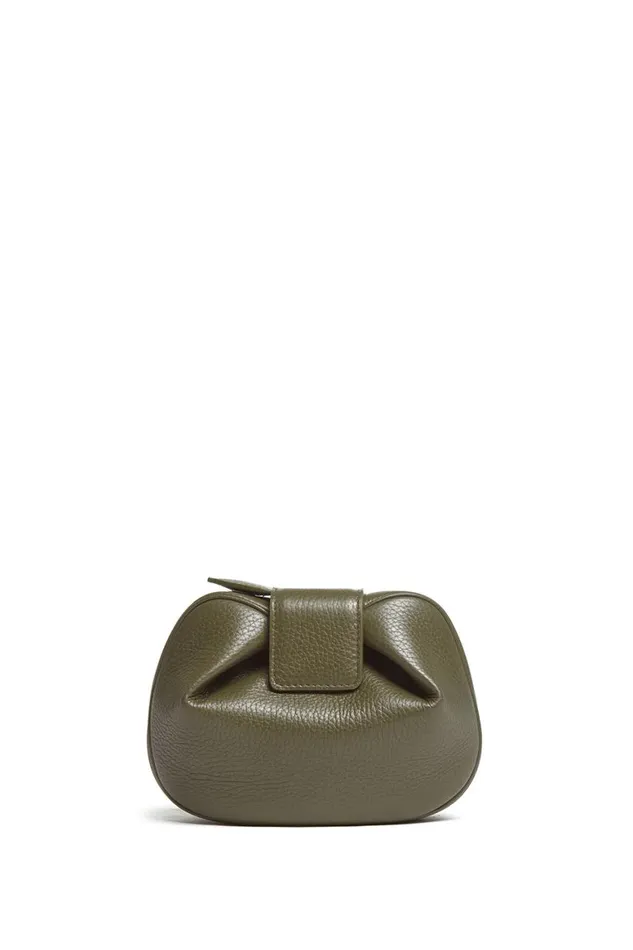 WomenMen Pouches and Clutches Gabriela Hearst Soft Demi Clutch In Olive Leather