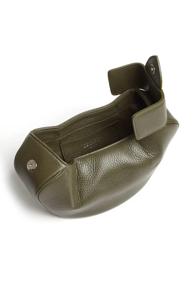 WomenMen Pouches and Clutches Gabriela Hearst Soft Demi Clutch In Olive Leather