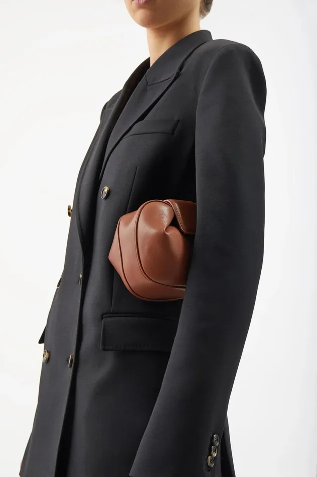 WomenMen Pouches and Clutches Gabriela Hearst Soft Demi Clutch In Olive Leather