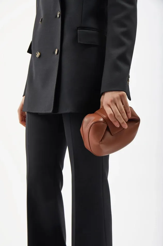WomenMen Pouches and Clutches Gabriela Hearst Soft Demi Clutch In Olive Leather