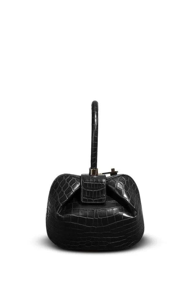 WomenMen Top Handles Gabriela Hearst Demi Bag In Black Crocodile Leather